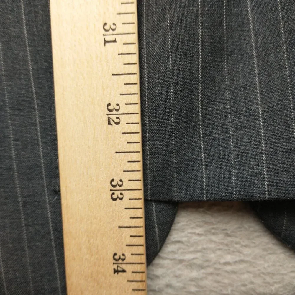 Hart Schaffner Marx‎ Blazer Mens 46 XL Gray Stripe Traveler 2 Button Wool Jacket
